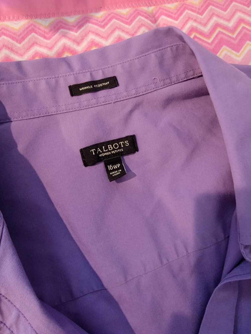 Talbots Woman Petites Purple Sleeveless Button Down Blouse 16WP Plus Size - Picture 5 of 6